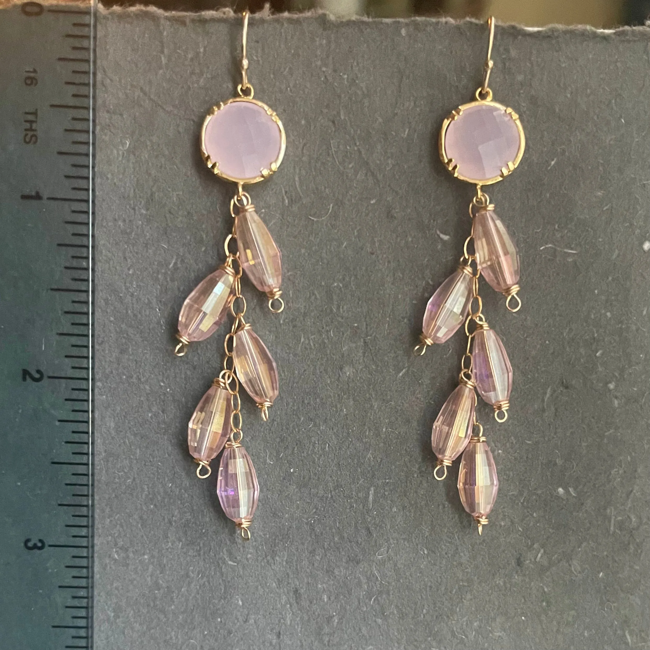 Pink Twinkle Dangle Earrings