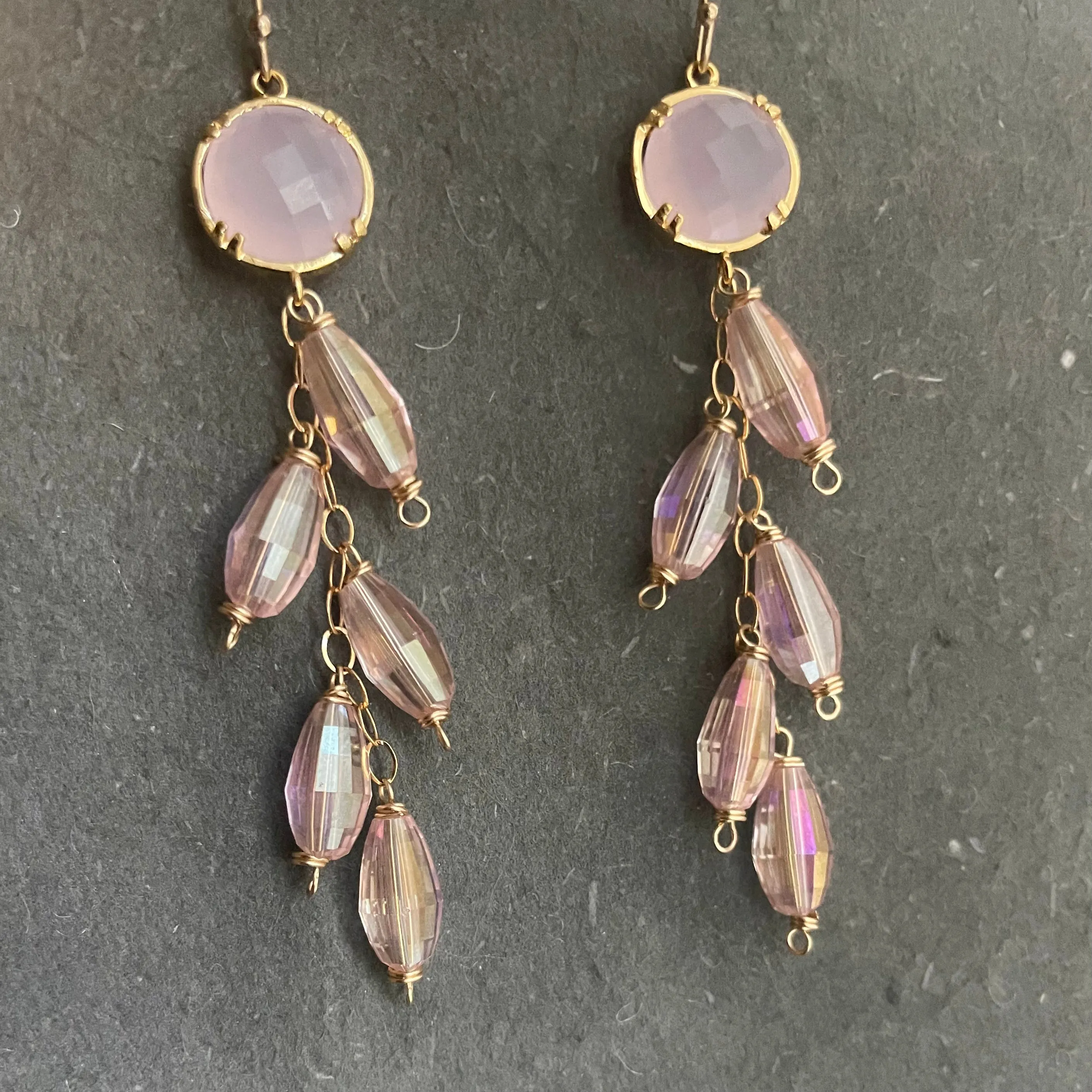 Pink Twinkle Dangle Earrings