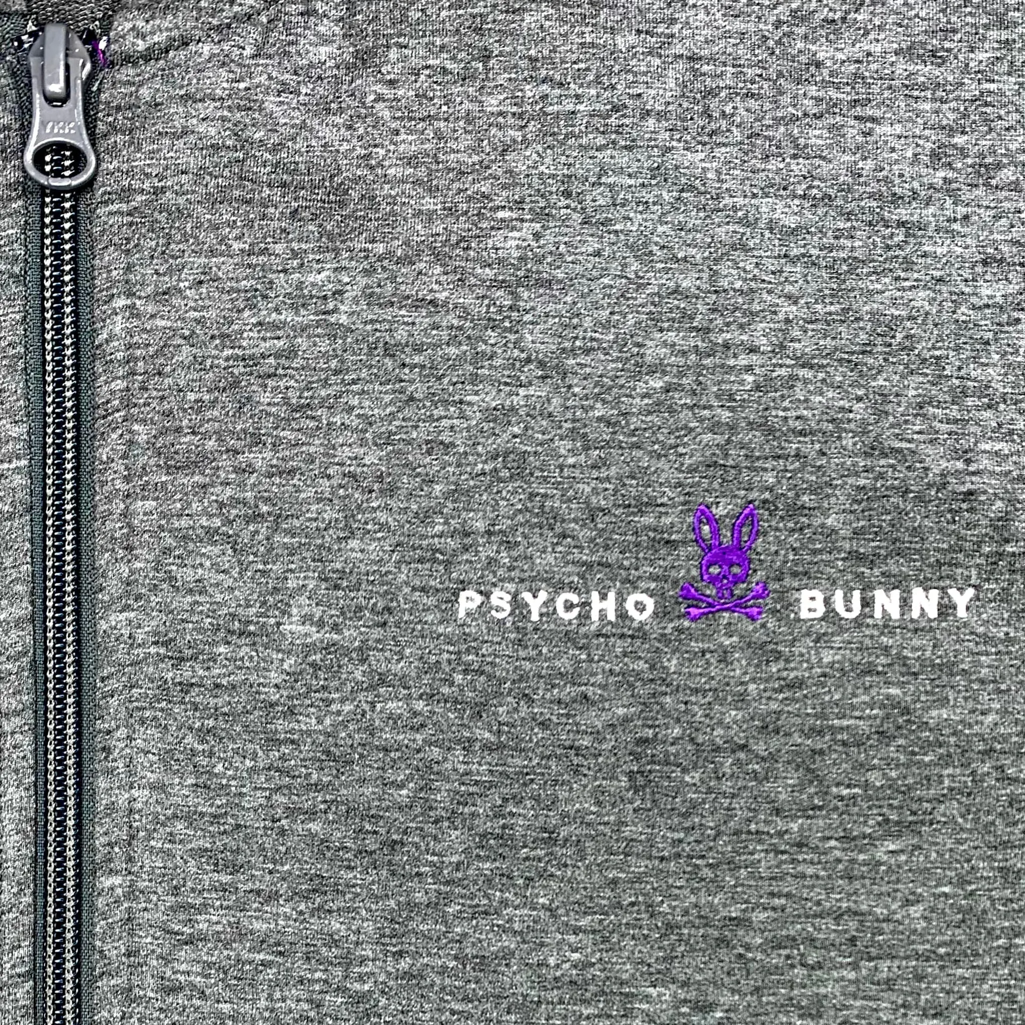 Psycho Bunny Palmer Full Zip Hoodie (Heather Storm) - B6H114N1FL