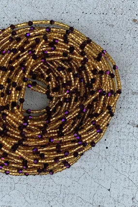 Purple Crystal Waist Beads