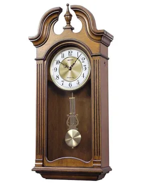 Rhythm WSM Tiara II Musical Chiming Pendulum Wall Clock - Genuine Wooden Case