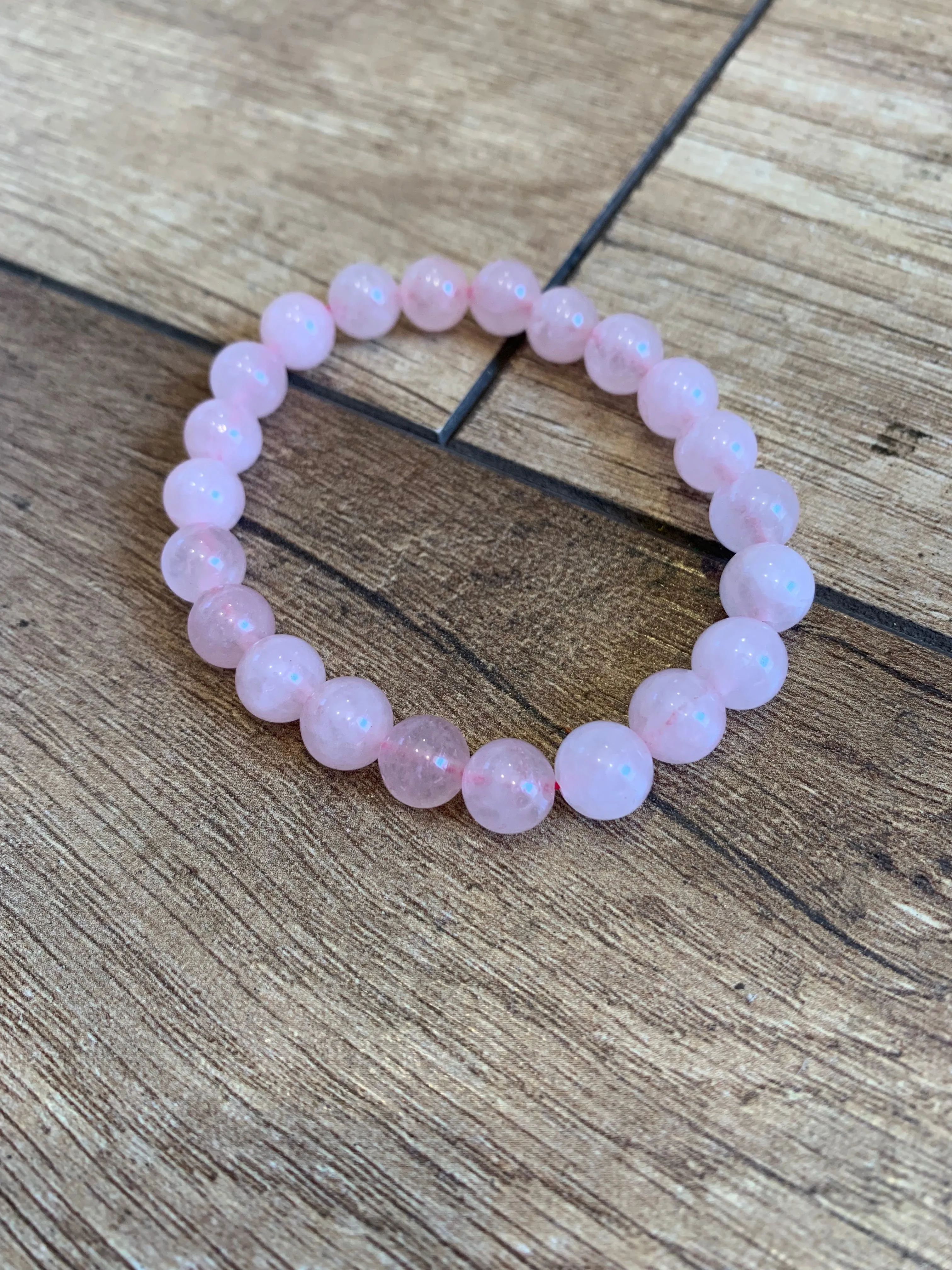 Rose Quartz  Beaded Bracelet