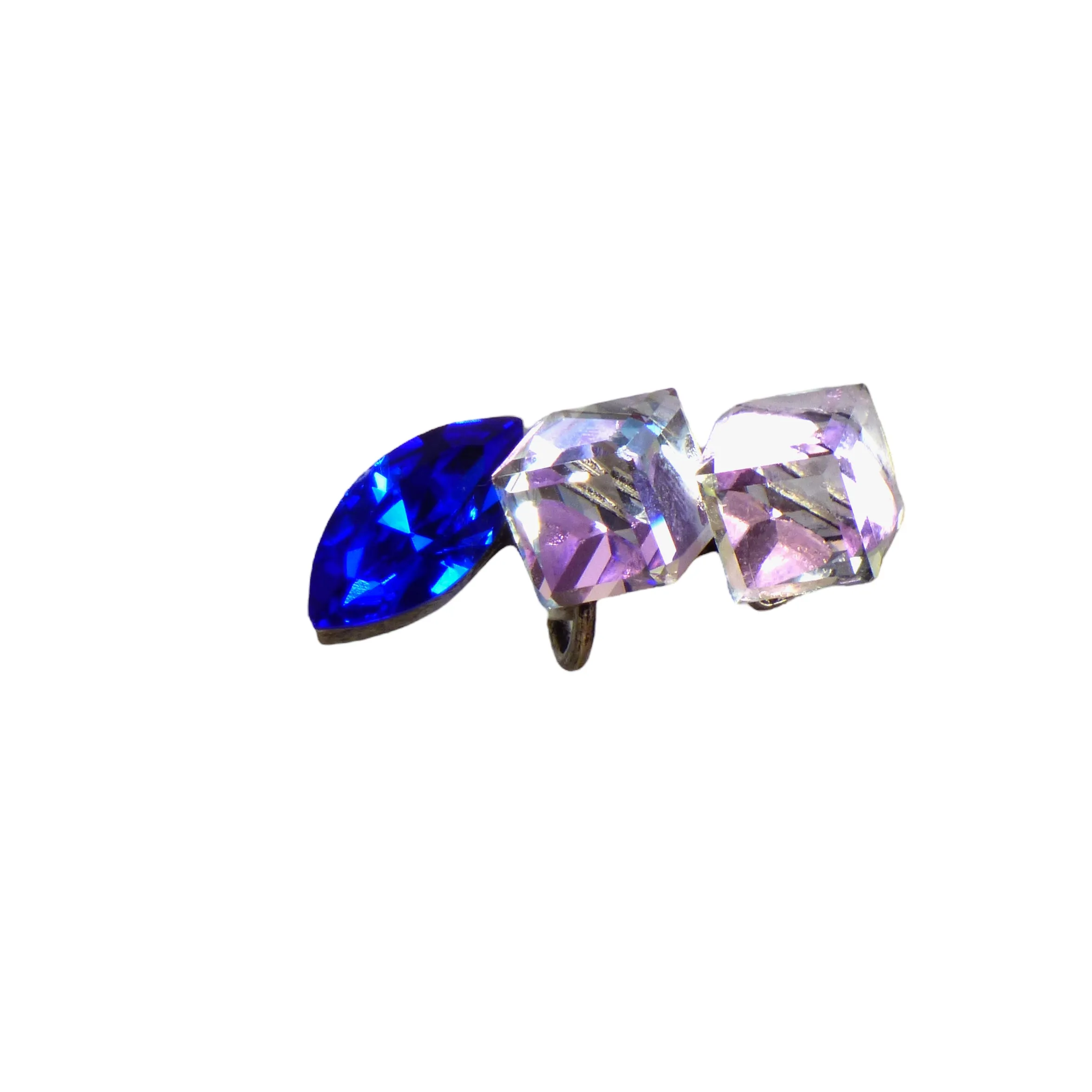 SAINT LAURENT-Smoking Triple Crystal Cube Earring