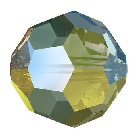 Swarovski 4mm Round - Crystal Iridescent Green  (10 Pack)