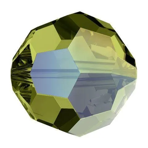 Swarovski 4mm Round - Olivine AB (10 Pack)