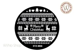 Sweater Pattern Nail Art Stamping Plate Template (STZ-M08)