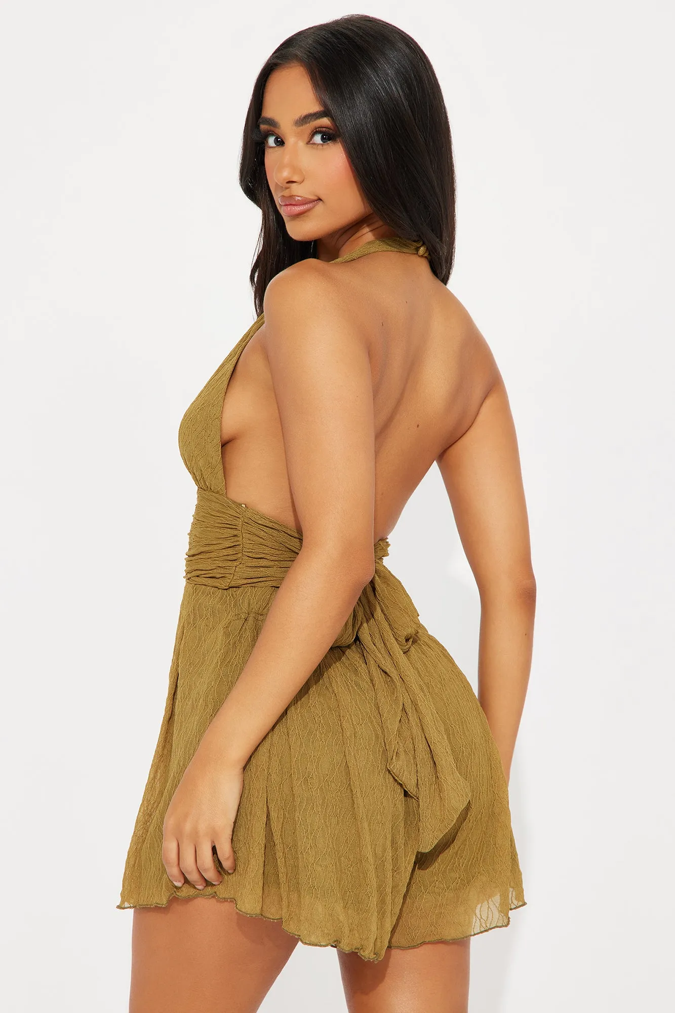 Take Me There Romper - Olive