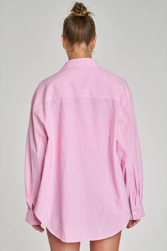 The Boyfriend Shirt- Pink