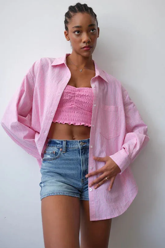 The Boyfriend Shirt- Pink