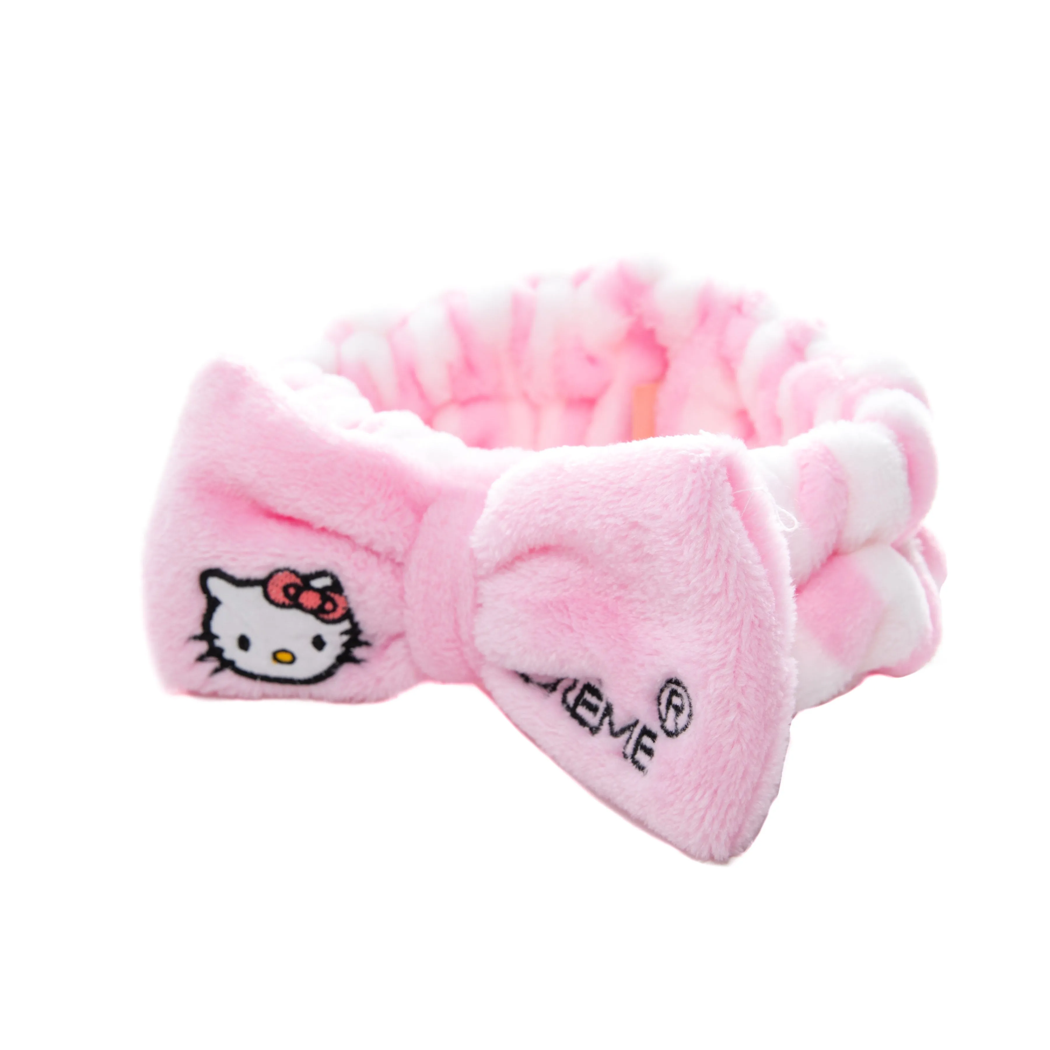 The Crème Shop Hello Kitty Pink White Plush Spa Headband