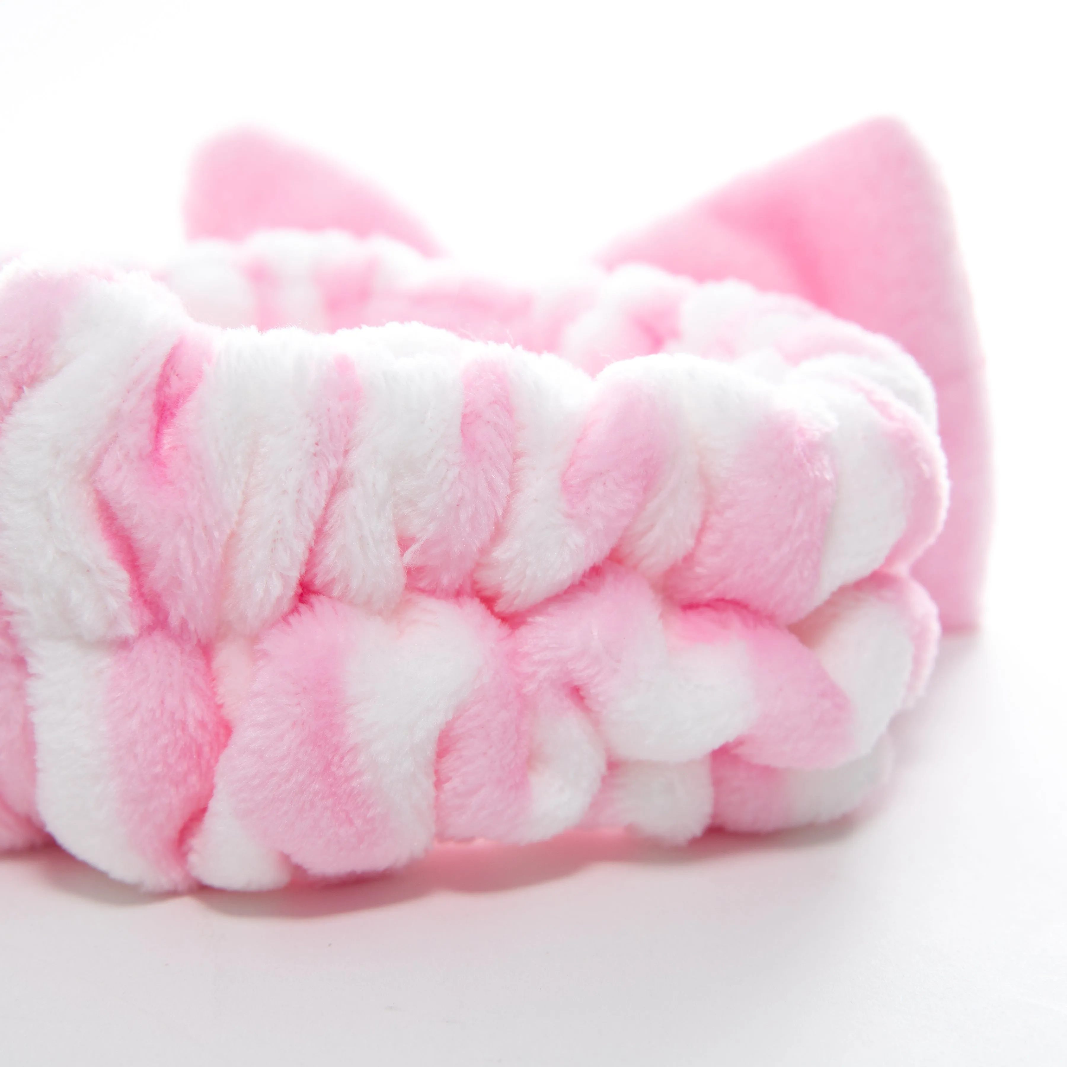 The Crème Shop Hello Kitty Pink White Plush Spa Headband