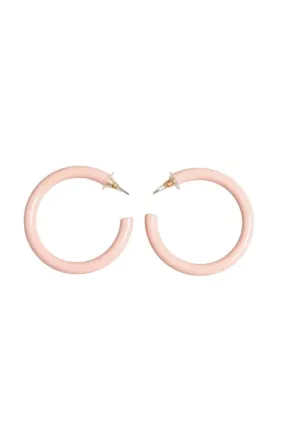 The Logan Hoop in Light Pink