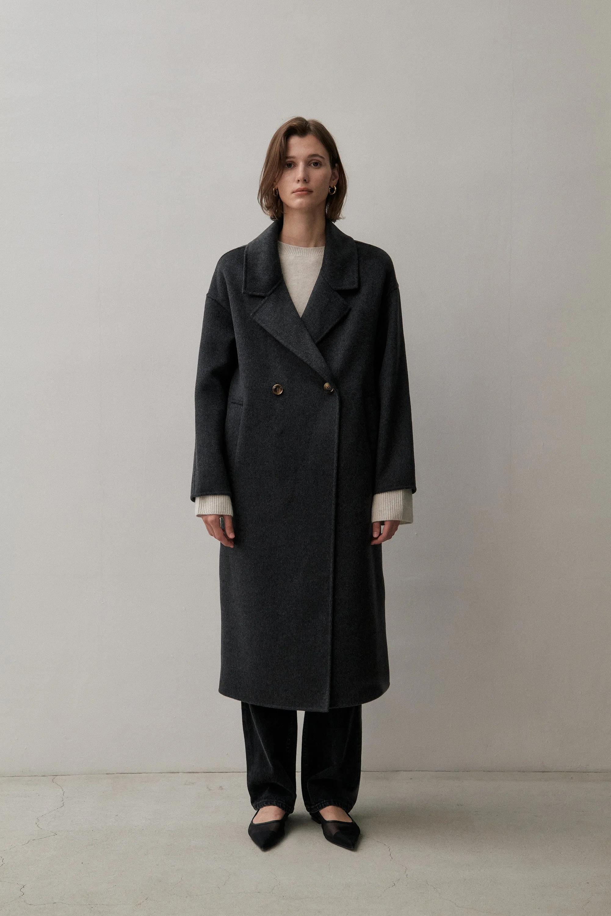 THE LONDON COAT - CHARCOAL 90/10