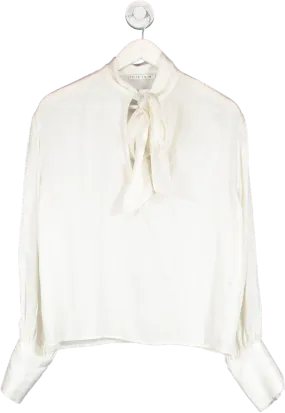 Third Form Cream Magnetic Tie Neck Blouse UK 8