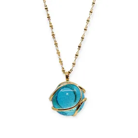 TURQUOISE CRYSTAL NECKLACE