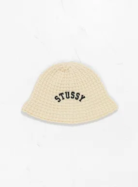 Waffle Knit Bucket Hat Bone