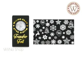 White Christmas Snowflake Nail Transfer Foil (SN-W-05)