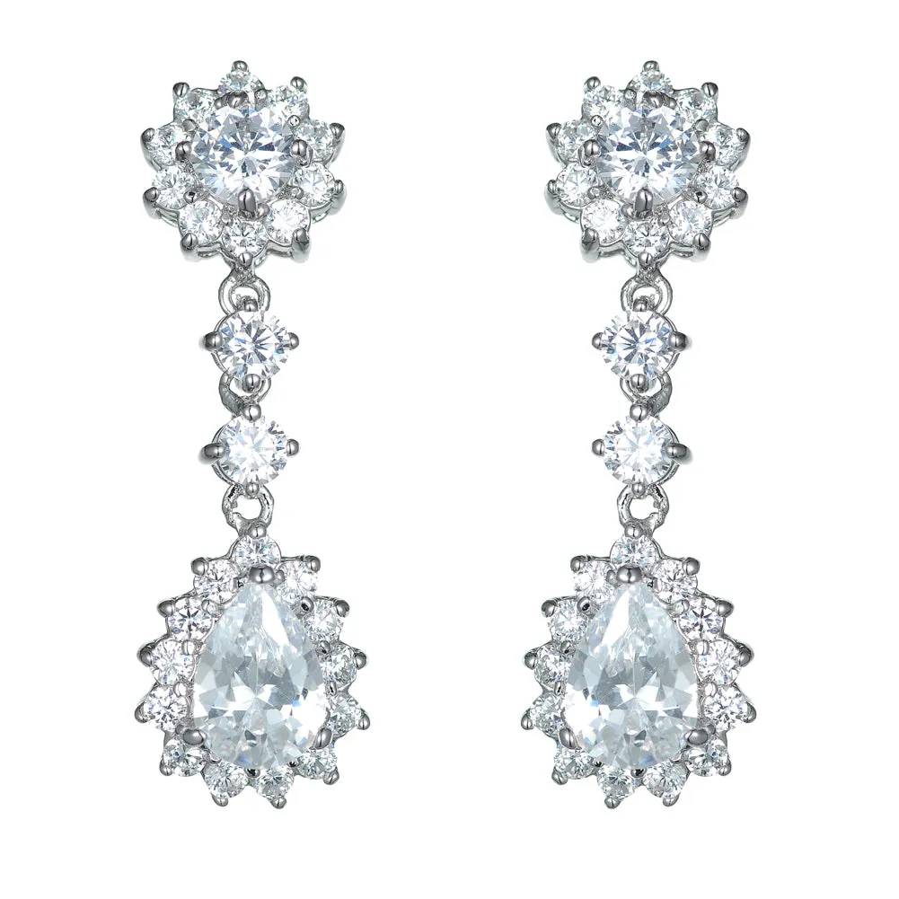 Women's Fashion CZ Cubic Zirconia Bridal Wedding Earring